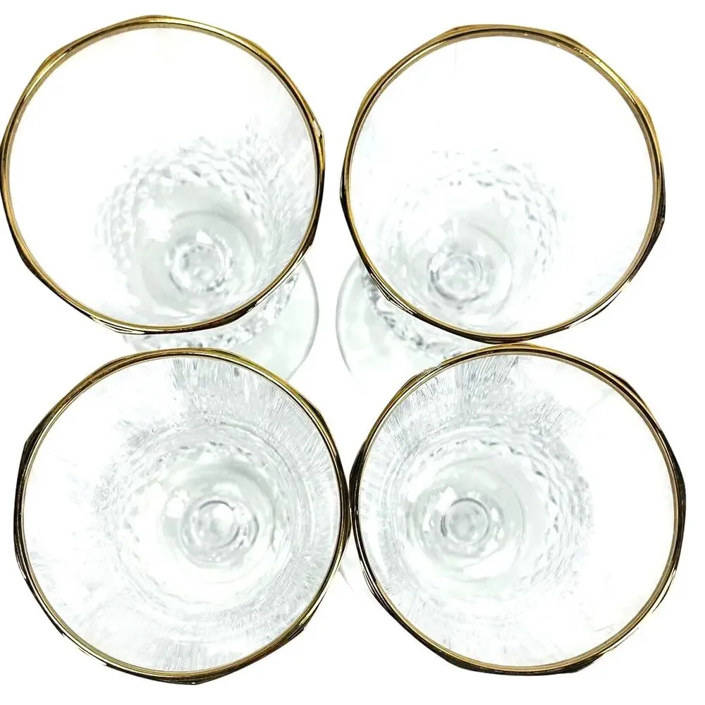 Cristal D'Arques Durand Valencay Gold Rim Lead Crystal 7